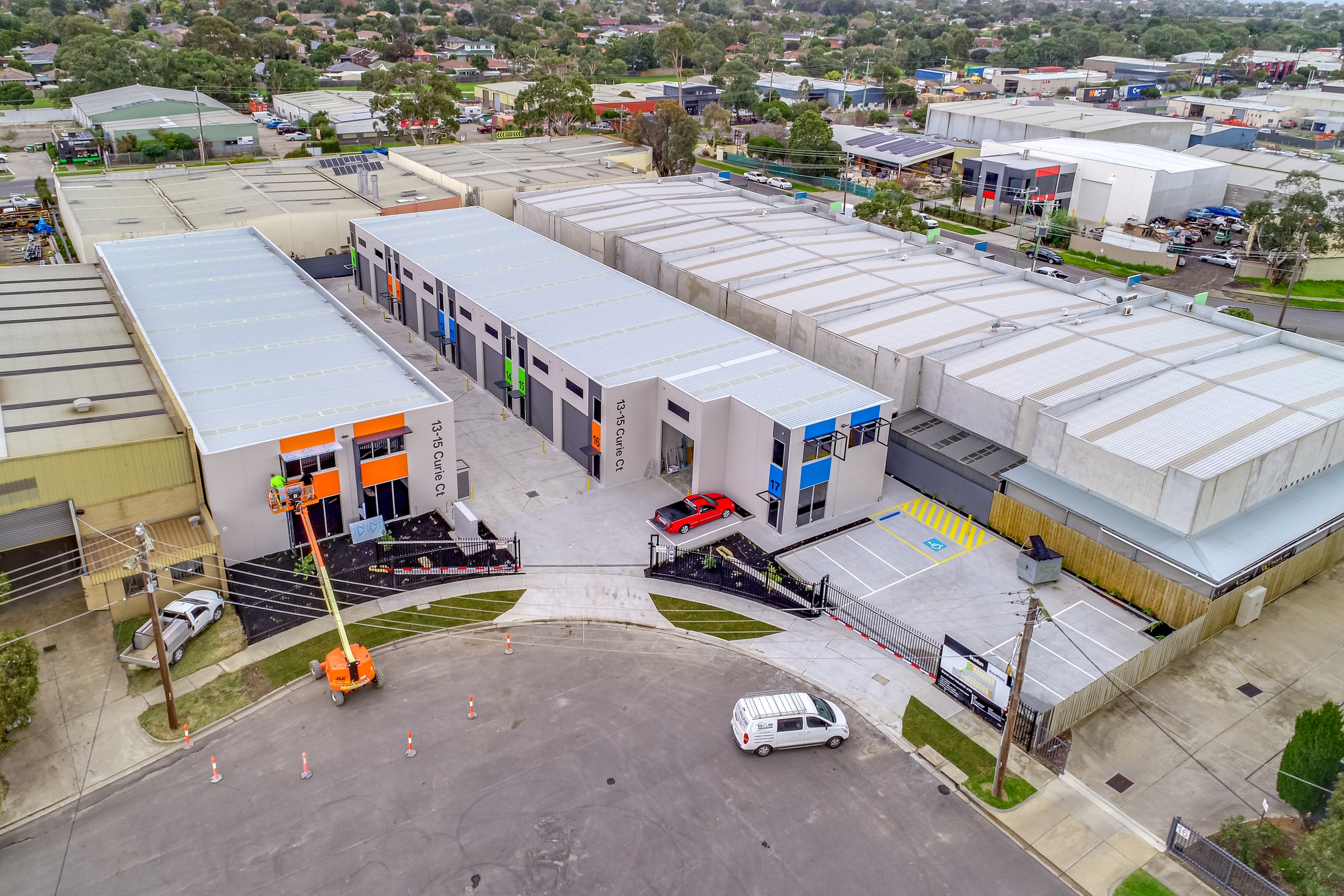 Aerial over the completed development